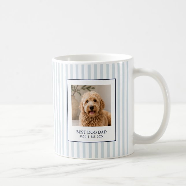 Personalized Best Dog Dad Photo Coffee Mug (Right)