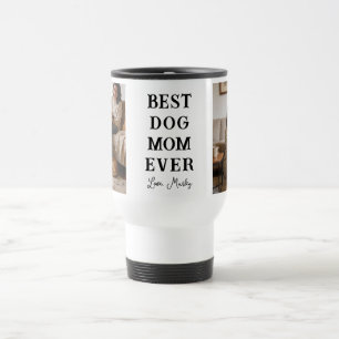 Personalized Best Dog Mom 2 Photo Mother’s Day Travel Mug