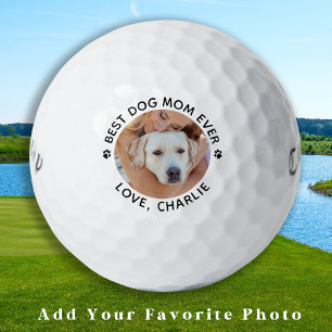 Personalized Best Dog Mom Ever Custom Photo Golf Balls