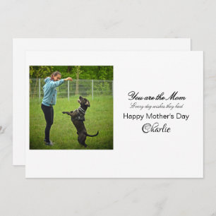personalized best dog mom greeting card