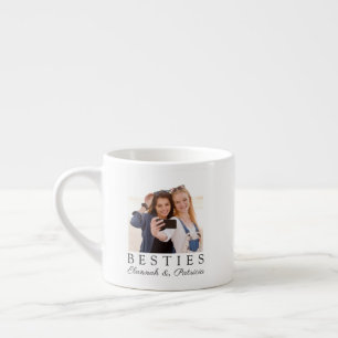 Personalized Best Friend BFF Photo Script Espresso Cup