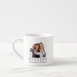 Personalized Best Friend BFF Photo Script Espresso Cup