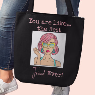 Personalized Best Friend Crossbody Tote Bag