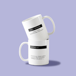 Personalized Best Friend Custom Name Funny Bestie Coffee Mug
