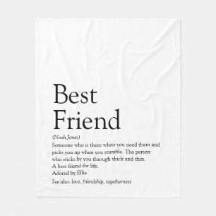 Personalized Best Friend Definition Modern Fun Fleece Blanket