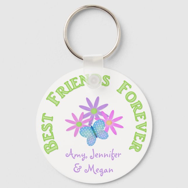 Personalized Best Friend Forever Keychain (Front)
