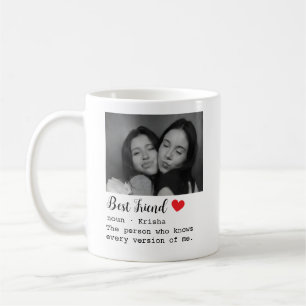 Personalized Best Friend Photo Custom Name & Text Coffee Mug