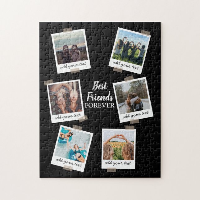 Personalized Best Friends 6 Photo Custom Collage Jigsaw Puzzle (Vertical)