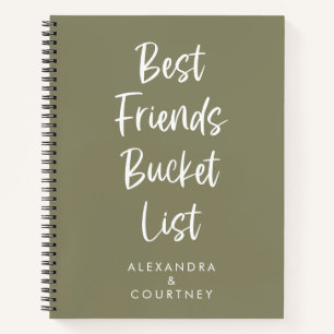 Personalized Best Friends Adventure Checklist  Notebook
