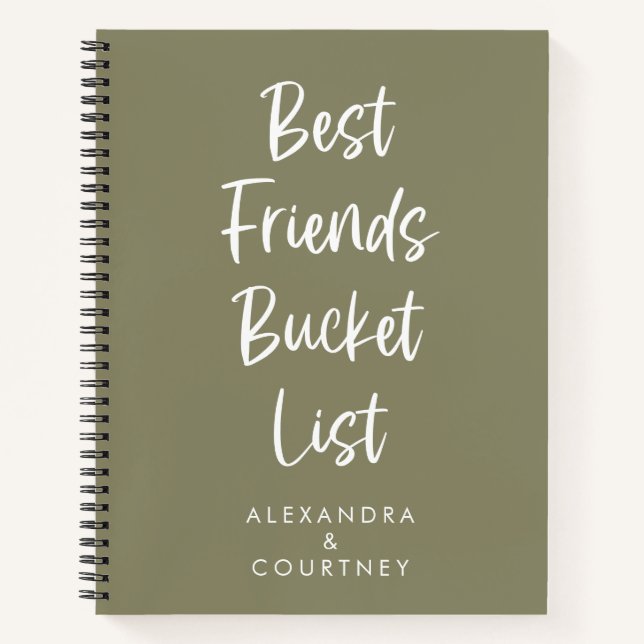Personalized Best Friends Adventure Checklist  Notebook (Front)