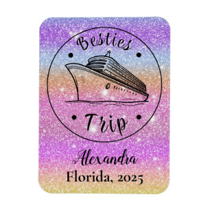 Personalized Best Friends Cruise Cabin Magnet