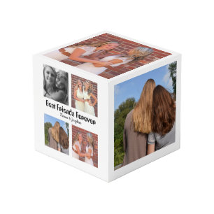 Personalized Best friends forever 4 photo collage Cube