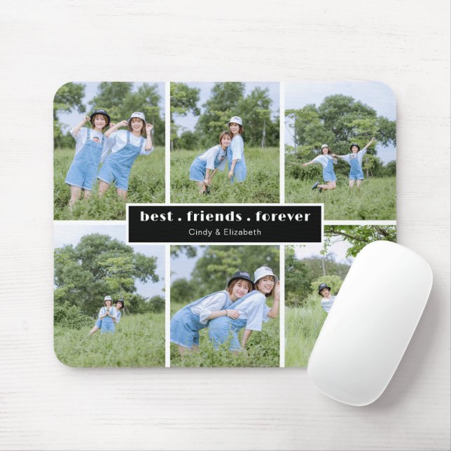 Personalized Best Friends Forever 6 Photo Mousepad (With Mouse)