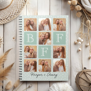 Personalized Best Friends Forever 9 Photo Collage Notebook
