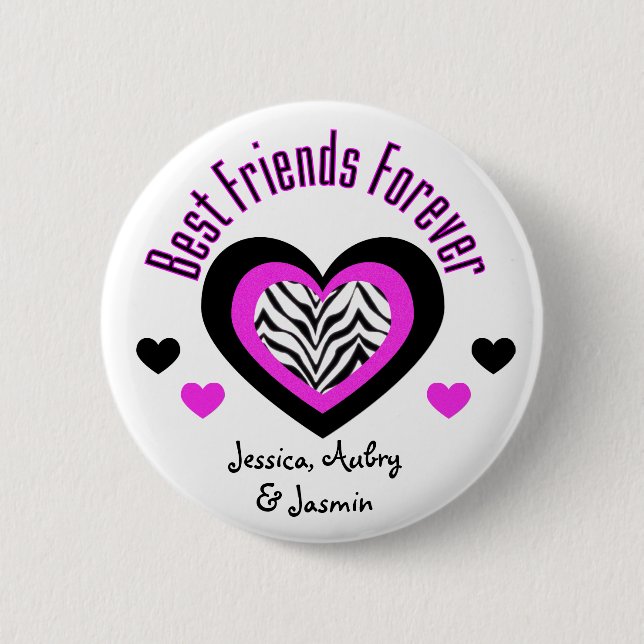 Personalized: Best Friends Forever: Button (Front)