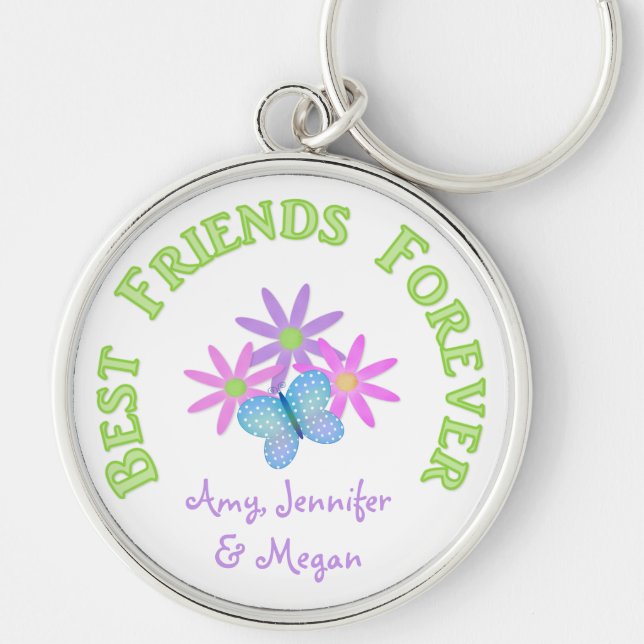 Personalized Best Friends Forever Keychain (Front)