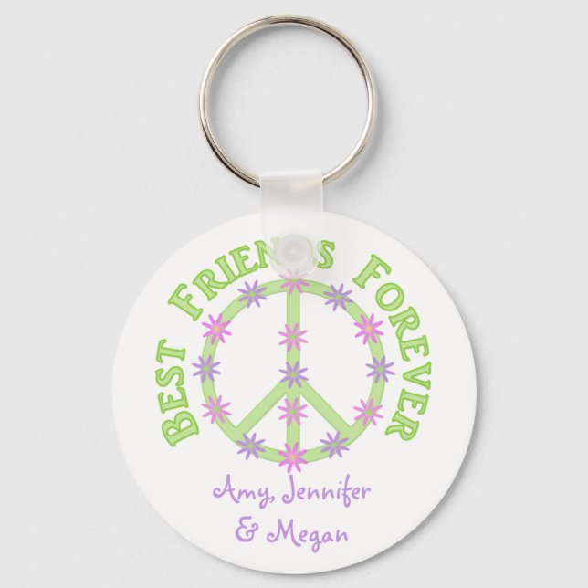 Personalized Best Friends Forever Keychain (Front)