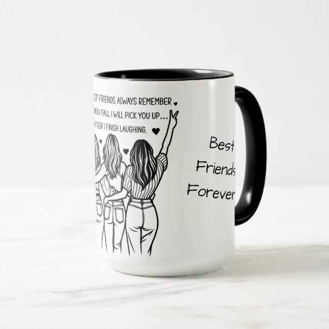 Personalized Best Friends Forever  Mug (Front Right)