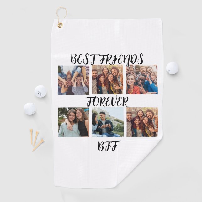 Personalized "Best Friends Forever" Photo Template Golf Towel (InSitu)