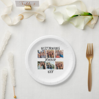 Personalized "Best Friends Forever" Photo Template Paper Plate