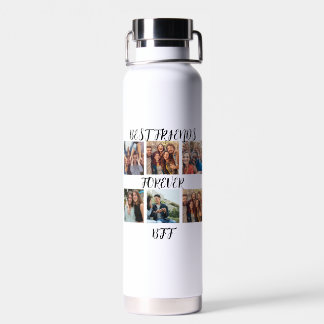 Personalized "Best Friends Forever" Photo Template Water Bottle