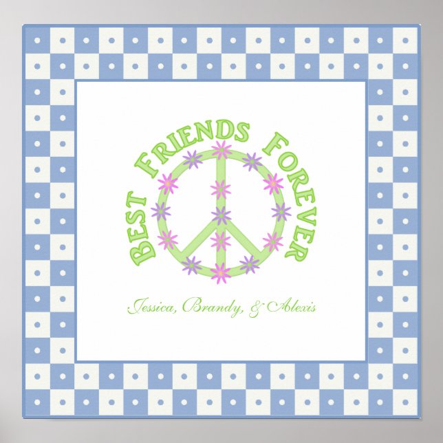 Personalized Best Friends Forever Poster (Front)