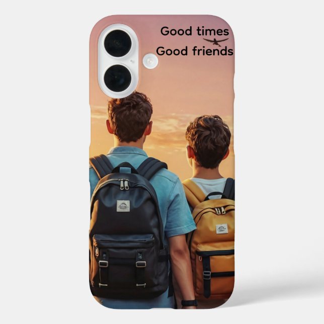 Personalized Best Friends Illustration Case-Mate iPhone Case (Back)