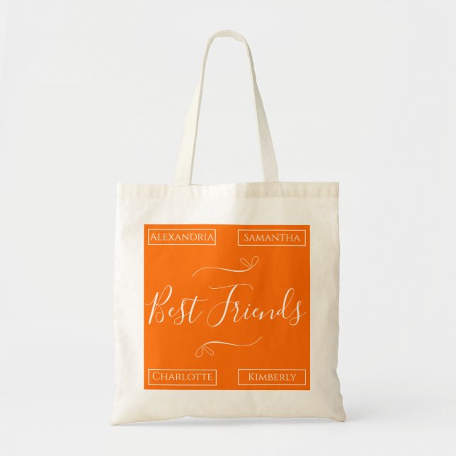 Personalized Best Friends Modern Tote Bag (Front)