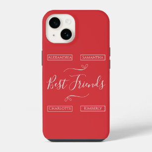 Personalized Best Friends Modern Typography iPhone 14 Case