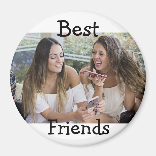 Personalized Best Friends Photo Magnet (Front)