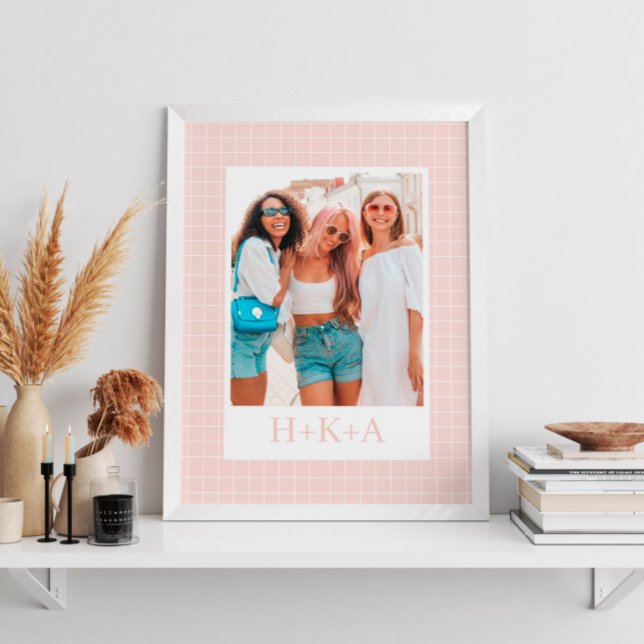 Personalized Best Friends Photo Pastel Boho Poster (Personalized Best Friends Photo Pastel Boho Poster
)