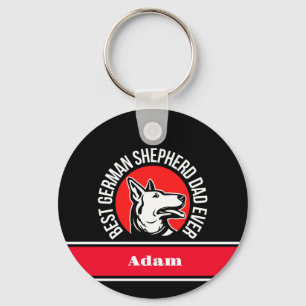 Personalized Best German Shepherd Dad Ever Keychain