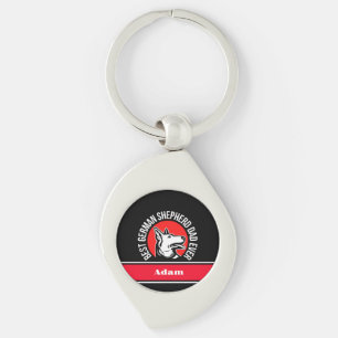Personalized Best German Shepherd Dad Ever Keychain