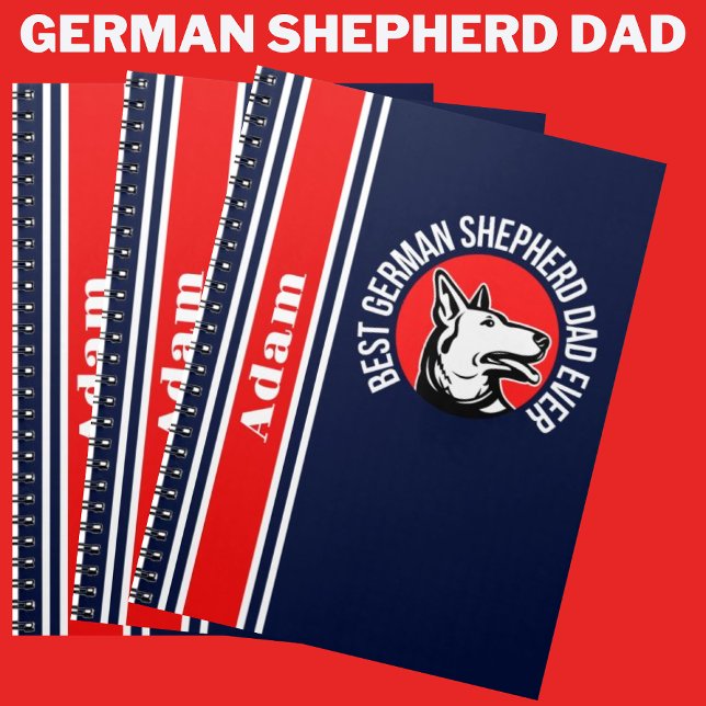 Personalized Best German Shepherd Dad Ever Notebook (Creator Uploaded)