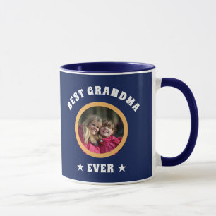 Personalized Best Grandma Ever Custom Family Photo Mug