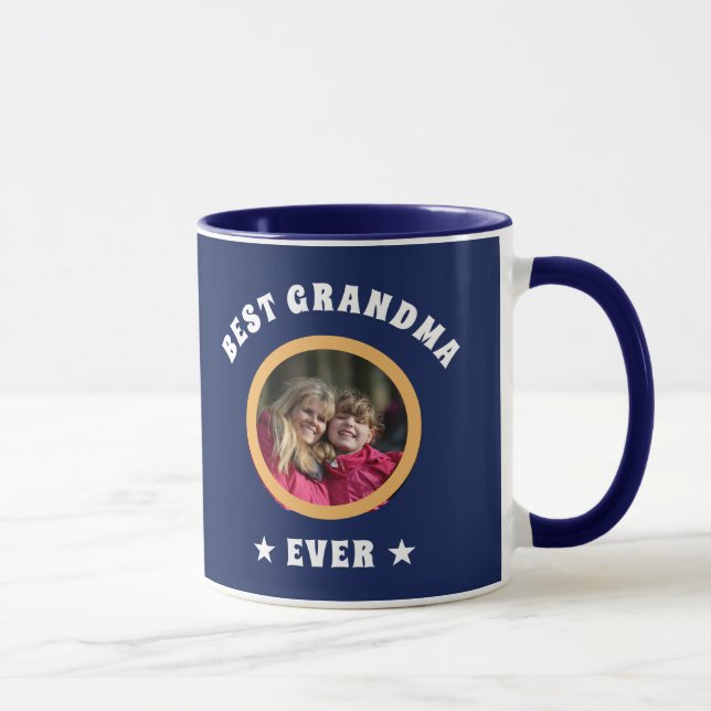 Personalized Best Grandma Ever Custom Family Photo Mug (Right)