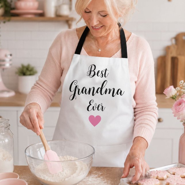 Personalized Best Grandma Ever Kitchen Baking Apron (Creator Uploaded)