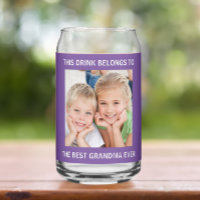 Personalized Best Grandma Ever Photo Purple