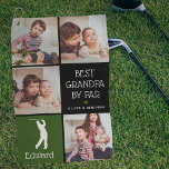 Personalized Best Grandpa by Par Photo Gift Golf Towel<br><div class="desc">Looking for the perfect gift for your golf-loving grandpa? Hand him something that will make him stand out on the fairway and remember his grandkids every time he swings his club. Our personalized golf-themed product lets you customize with 4 pictures, a sweet 'Best Grandpa by Par' pun, and a colour-customizable...</div>
