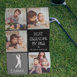 Personalized Best Grandpa by Par Photo Gift Golf Towel<br><div class="desc">Surprise your golf pro Grandpa with a Father's Day, Christmas or Birthday gift that he can proudly use on the golf course! Add 4 (four) custom pictures to this design from either your phone or computer, the sweet pun that reads 'Best Grandpa by Par', a cute little heart that can...</div>