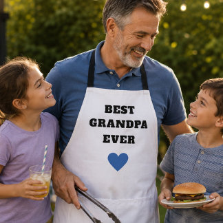 Personalized Best Grandpa Ever BBQ Grilling Apron