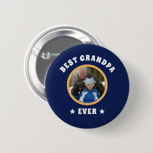 Personalized Best Grandpa Ever Custom Family Photo 2 Inch Round Button