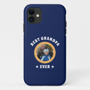 Personalized Best Grandpa Ever Custom Family Photo iPhone 11 Case