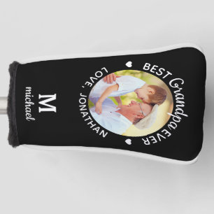 Personalized Best Grandpa Ever Monogram Name Photo Golf Head Cover