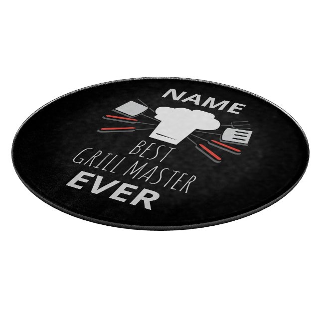 Personalized Best Grill Master Ever Cutting Board (Corner)
