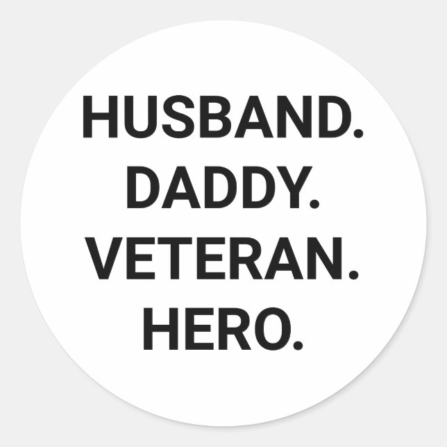 Personalized Best Husband Dad Daddy Father's Day Classic Round Sticker (Front)