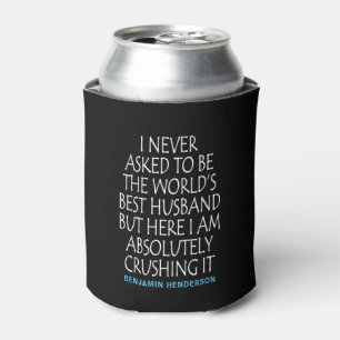 Personalized Best Husband Quote Can Cooler