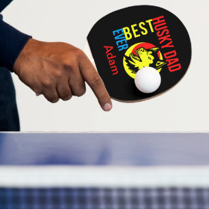 Personalized Best Husky Dad Ever, Dog Dad Ping Pong Paddle