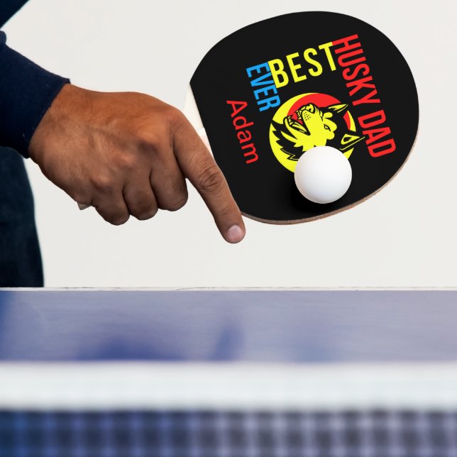Personalized Best Husky Dad Ever, Dog Dad  Ping Pong Paddle (Insitu)