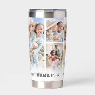 Personalized Best Mama Photo Collage Mother Insulated Tumbler